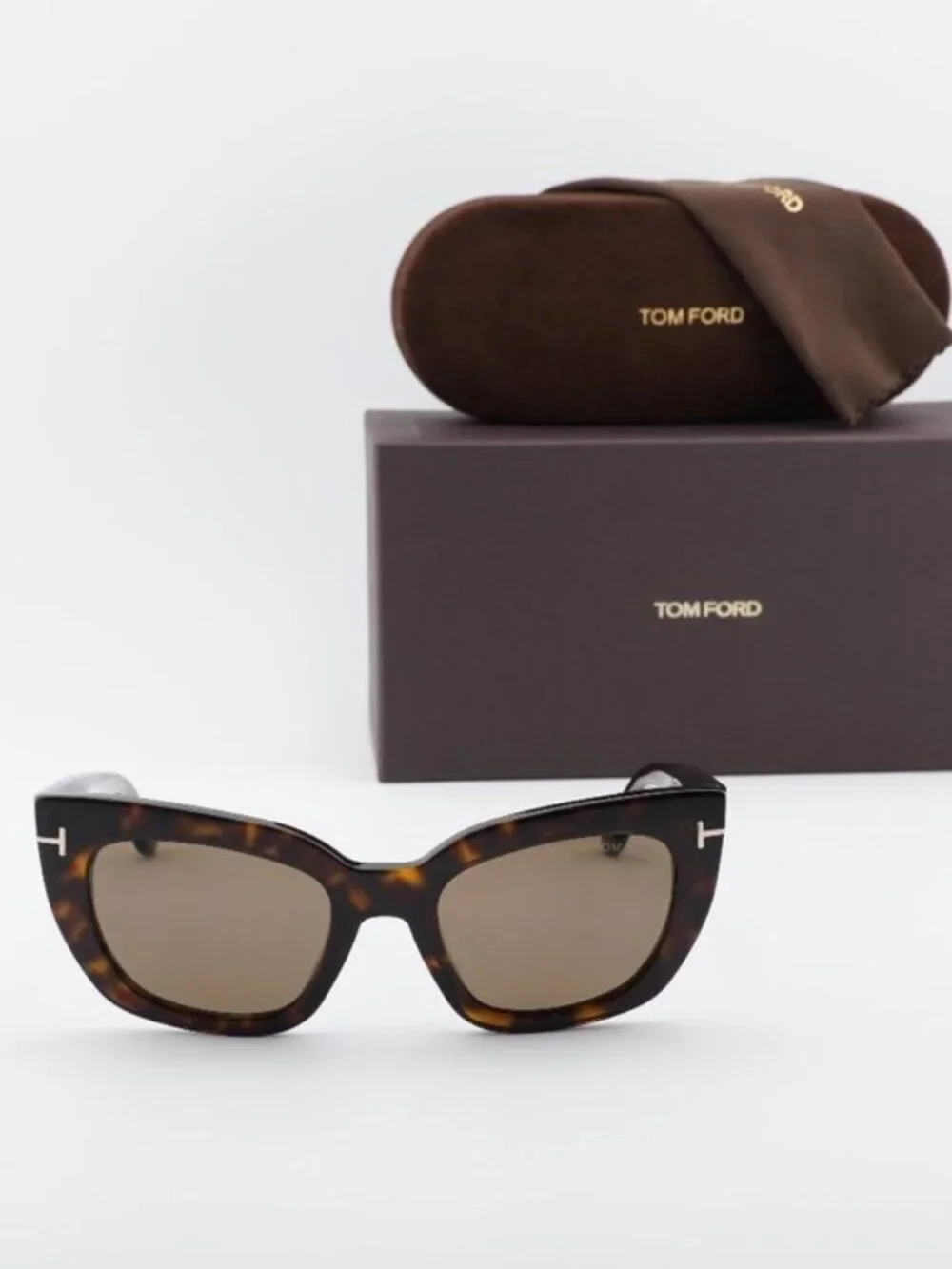 Tom Ford Athena FT1190 52H Cat Eye Sunglasses - Havana\Brown Polarized
